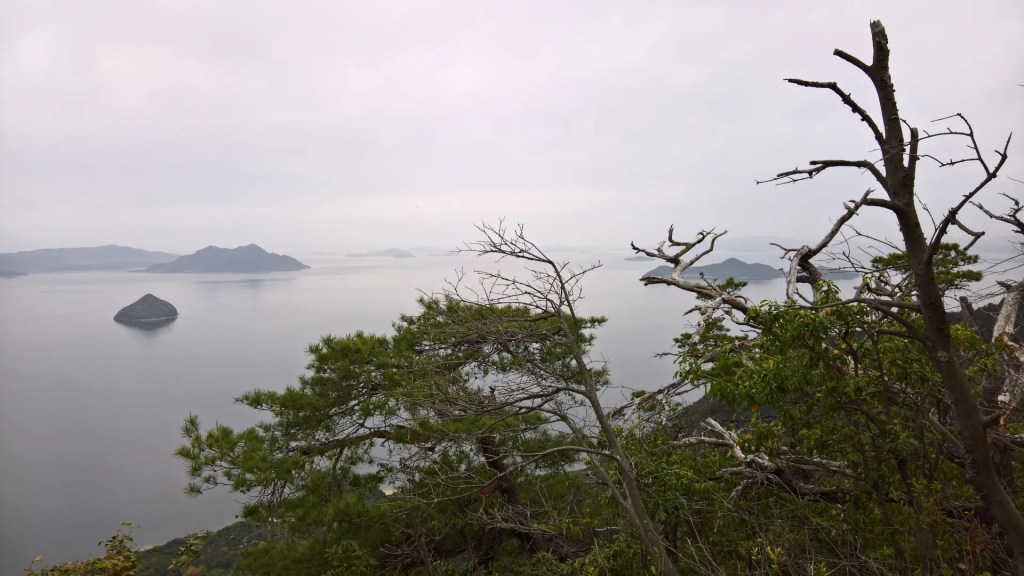 Several mountainous islands can be seen.